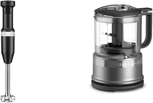 KitchenAid Batidora de mano de velocidad variable + picadora de alimentos
