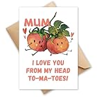 HOMANGA Mothers Day Card For Mom Grandma Grandmother Stepmom Wife, Mothers Day Gifts from Son or Daughter, Heartfelt Mother's Day Greeting Card with Envelope (Tomatoes)