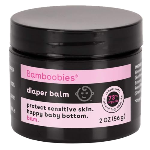 Bamboobies Diaper Balm - Safe and Gentle Diaper Rash Cream - Free from Lanolin, Parabens, and Petroleum - 2 oz, Made in USA