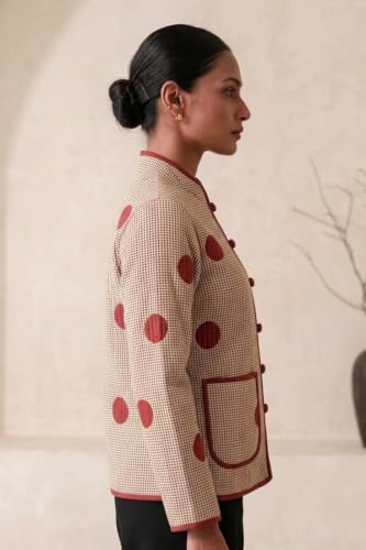 Image of Reversible Jacket for Women | Double Sided Quilted Jacket | Reversible Winter Jacket for Women | Stylish Ethnic Printed Jacket | Warm & Comfortable Casual Outerwear
