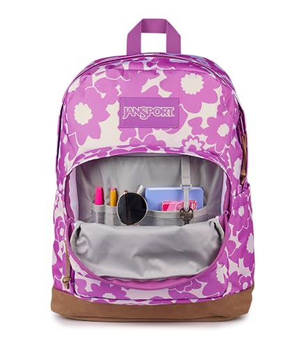 Image of JanSport Right Pack Backpack - Durable Daypack with Padded 15 Laptop Sleeve, Spacious Main Compartment & Integrated Water Bottle Pocket - Blossom Bae Pink