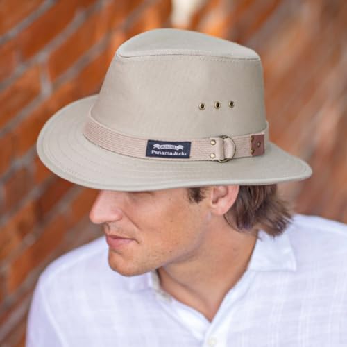 Panama Jack Men's Original Canvas Safari Sun Hat, UPF 50+ Sun Protection Cap, 2.5" Brim - Image 3