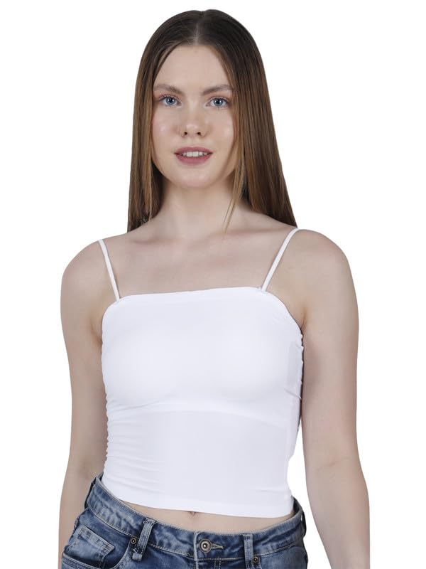 vanila Women's Nylon Padded Free Size Wire Free Camisole (28B-34B)-picture-6