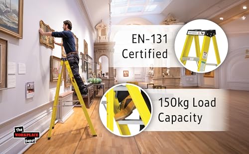 The Workplace Depot 6 Tread Fibreglass Step Ladder – Lightweight, Stable & EN-131 Certified – Professional-Grade Ladder for Electrical & Industrial Use 3 The Workplace Depot 6 Tread Fibreglass Step Ladder – Lightweight, Stable & EN-131 Certified – Professional-Grade Ladder for Electrical & Industrial Use - Image 3