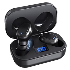 Bluetooth hoofdtelefoon, in-ear, draadloze hoofdtelefoon, 48 uur, speeltijd DSP Noise Canceling HiFi Stereo Volume Control IPX5 Sport oortelefoon Bluetooth 5.0 met Dual HD-microfoon laadbox