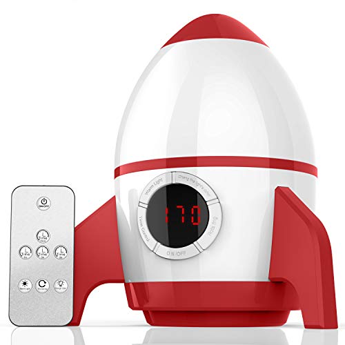 Sterren Projector Babyprojector，Raket Nachtlampje Led Deco，Oplaadbare batterij 360 ° rotatie Sterren Nachtlampje，Voor slaapkamer, cadeau, kerstversiering