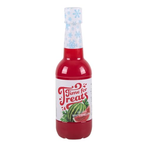 Time For Treats Flavored Syrup for Snow Cones, Homemade Sodas, Cocktails, Coffee, Baking and More - 16.9 Fluid Ounce Bottle (Watermelon)