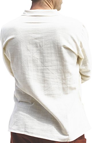 RaanPahMuang Cotton Shirt Cloud Dragon Euro Collar LS2