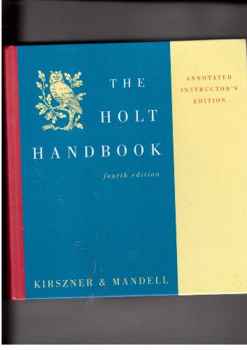 The Holt Handbook: Annotated Instructor's Edition 0155016334 Book Cover