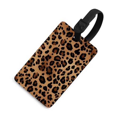 荷物タグ プライバシー保護 バッグ タグ 旅行 必需品 ヒョウ柄 荷物タグ スーツケース 海外旅行