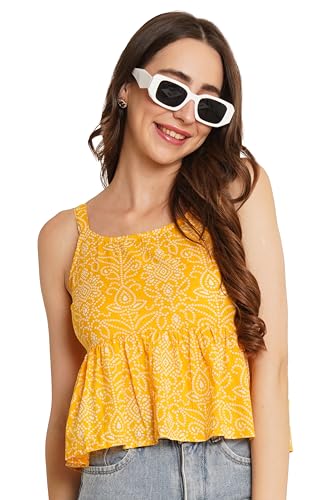 Image of COTLAND Fashions Designer Pre-Shrunk Cotton Peplum Top for Women