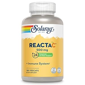 SOLARAY Reacta-C with 500mg Vitamin C, 200mg Bioflavonoid Concentrate, Immune System Defense Vitamins, Patented 24 Hour…