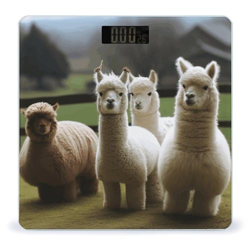 Balanza digital Alpaca Family para baño con vidrio templado miniatura 1