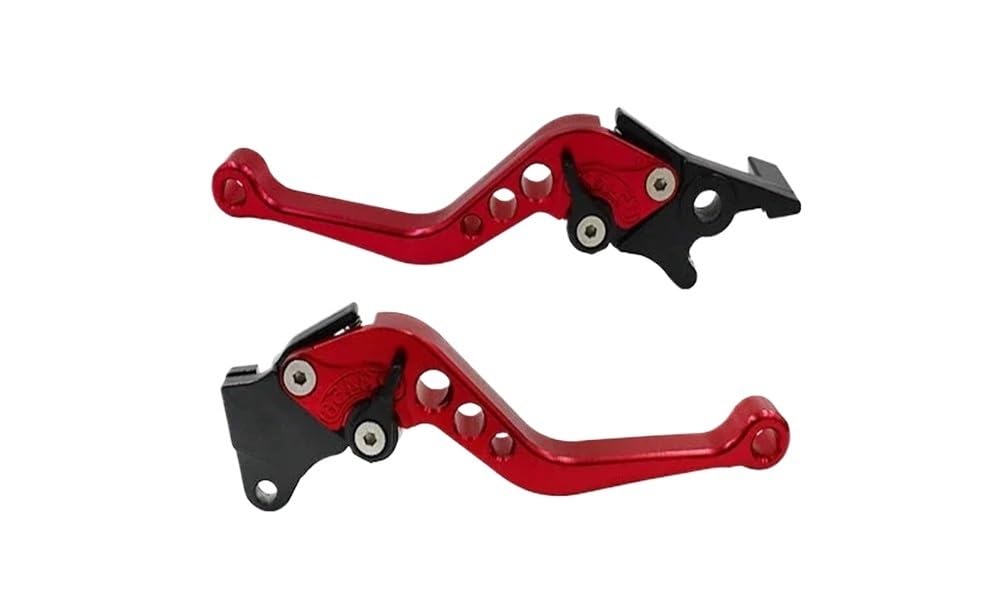 Beqlxta Red Brake Clutch Adjustable Lever​ Motorcycle Brake Handle Motorbike Modification Cnc Clutch Drum Lever Adjustable Handlebar Set Modified Parts(Red)