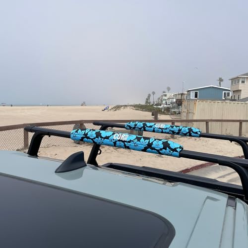 Image of COR Surf Aero Car Roof Rack Pads for Surfboard, Kayak, SUP, Snowboard, Surfboard, Paddleboard and Canoe for Large and Flat Style Aero Bars