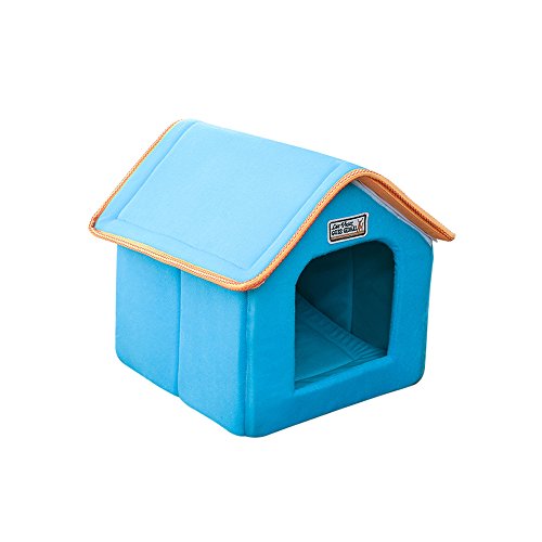 Roblue Haustier Nest Entfernbar Hunde Haus Hundehöhle Katzenhöhle Pet Nest Hundebett Katzenbett Haustier Schlafsack