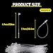 1000Pcs Hang Prices Tag Fasteners, 5 Inch Snap Lock Pins Plastic Tags for Clothing Mark Shoe Bag Jewelry Security Loop Fasteners Retail Store Supplies (Clear)
