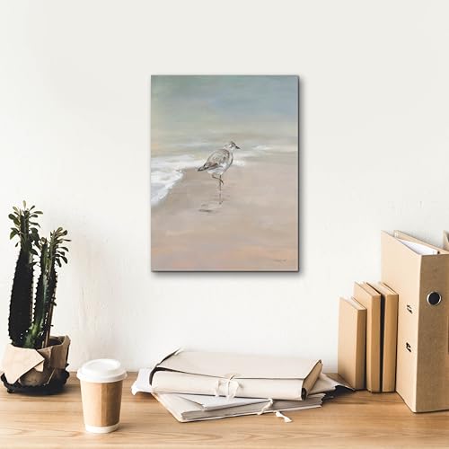 Epic Graffiti 'Shorebirds On The Sand 2' by Danhui Nai Canvas Wall Art, 12" x 16" by Epic Graffiti - Used condition - Image 6
