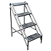 Tritthocker Leiterhocker Leiterstuhl Edelstahl-Treppenhocker Klappbarer 4-Stufen-Hocker Leiterstuhl, Mehrzweckleitern Wide Pedal Treppenstühle für Hausgarten oder Fabrik, max. 200 kg