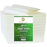 Linen Feel Disposable Guest Hand Towels for Bathroom | Luxury Single Use Cloth Like Dinner Napkins for Dining, Parties & Weddings | Dual Purpose, Soft, Absorbent & Lint-Free | 200 Ct - Made in USA