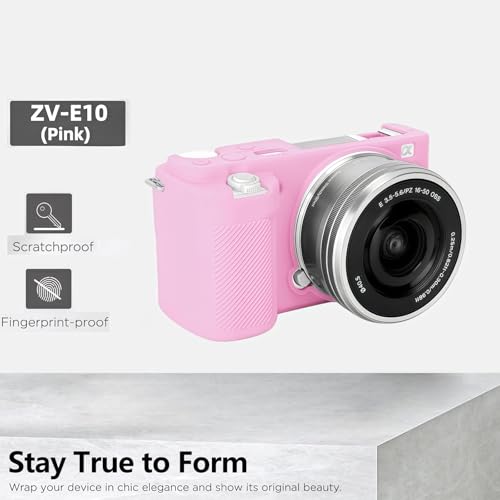 Funda de silicona para cámara Sony ZV-E10 rosa miniatura 6