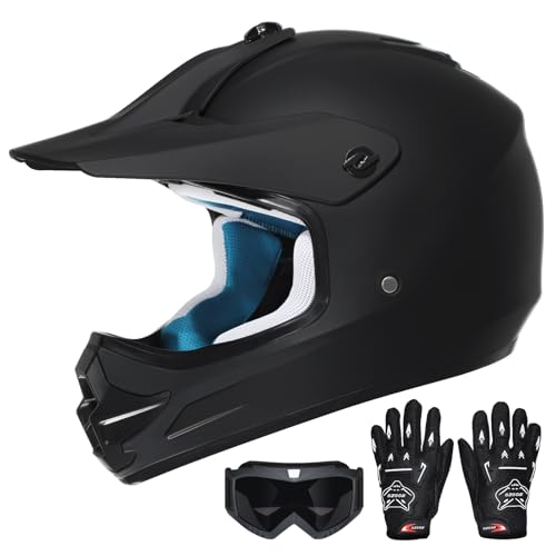 ROOZO Youth Kids Dirt Bike Helmet DOT Certified - Full Face Motorcycle Helmet for Off-Road, ATV,...