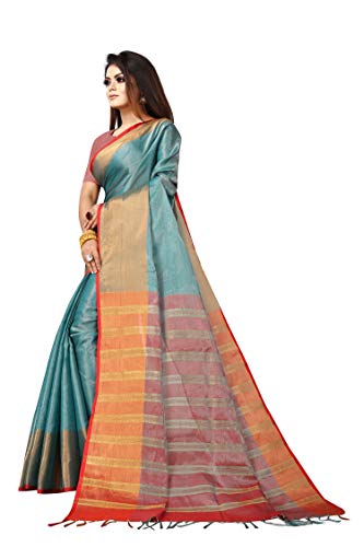 Image of OM SAI LATEST CREATION Soft Cotton & Silk Saree For Women Banarasi Saree Under 399 2021 Beautiful For Women saree