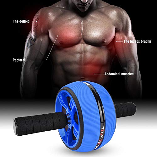 Ab Roller Wheel, Ab Trainner Abdominal Wheel Roller Excersise Fitness Ab Rollers Replacement for Workouts Ab Wheel Exercise Equipment Replacement for Home Gym (Blue&Black) - Image 4
