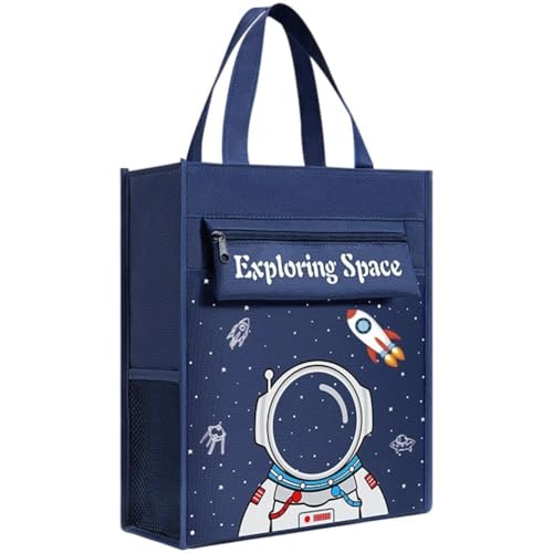 Tote Bags Children's Tutor Bag Lightweight Cartoon Tote Bags for School for Storage Travel Office Multifunctional School Bags