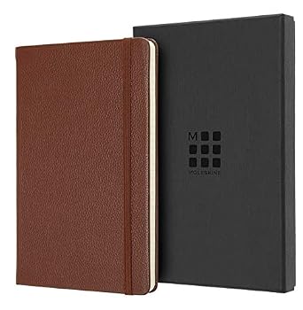 Office Product Moleskine Leather Notebook Large Ruled Hard Cover Sienna Brown Boxed Edition (5 X 8.25) Book