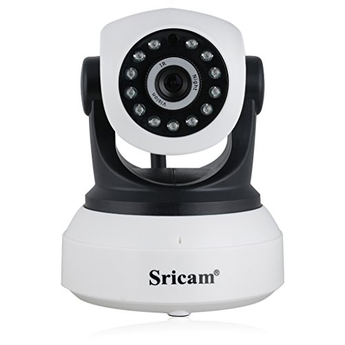 Sricam SP017 bewakingscamera, wifi, 1080p, draadloos, IP-camera, wifi 1080p, P2P met microfoon en luidspreker, nachtzicht, bewegingsdetectie, beveiligingscamera
