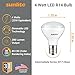 Sunlite 80430 LED R14 Mini Reflector Floodlight Light Bulb, 4 Watts (25W Equivalent), 280 Lumens, Intermediate (E17) Base, Dimmable, ETL Listed, 2700K Soft White, 1 Count