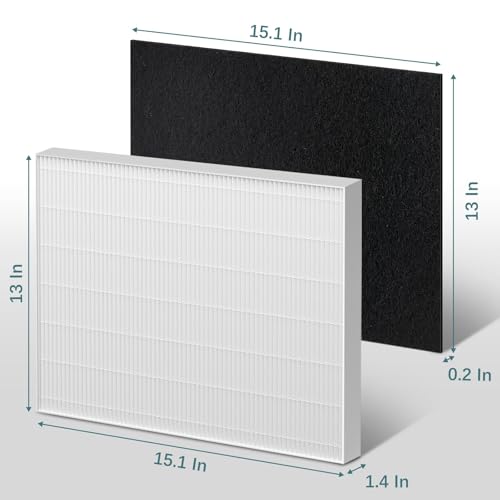 Image of AP-1512HH Filter Compatible with Coway Airmega AP-1512HH, AP-1512HH-FP, AP-1518R, AP-1519P, and 200M Series Air Purifiers, Part # 3304899 (4 HEPA & 4 Carbon Filter)
