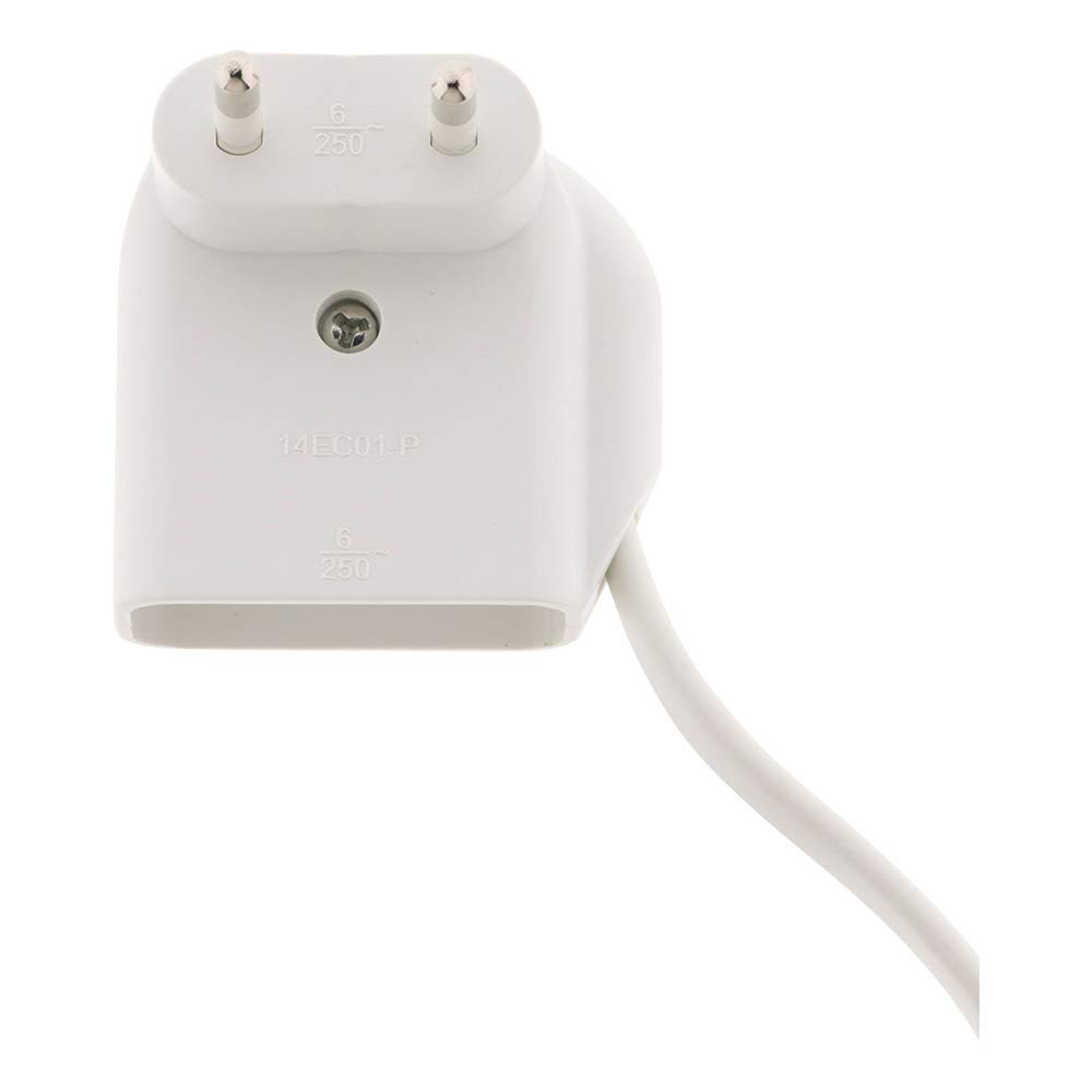 Zenitech - Przedłużacz HO3VVH2-F 2x0.75mm² 3m - PVC - Kompatybilny z Urządzeniami Elektrycznymi Wewnętrznymi, Wtyczka z Zasłoną Bezpieczeństwa, Certyfikaty NF i CE - Wygodne Użytkowanie Domowe - Biały