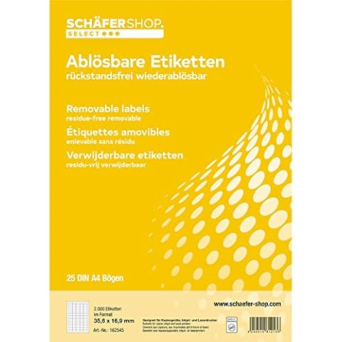 SCHÄFER SHOP Universal Etiketten selbstklebend A4 Cover