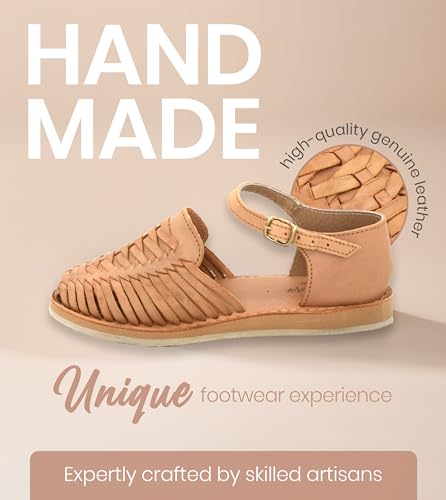 Macarena Collection Womens Shoes Leather Sandals Ankle for Women | Huarache Handmade Mexican Sandals Women | Comfortable & Stylish Womens Sandals 3050 Ankle Strap4