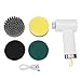 Hamwesh Electric Spin Scrubber, Cordless Brush with 3 Replaceable Heads, IPX7 Water Proof, Adjustable 2 Speeds for Bathroom Kitchen (White)