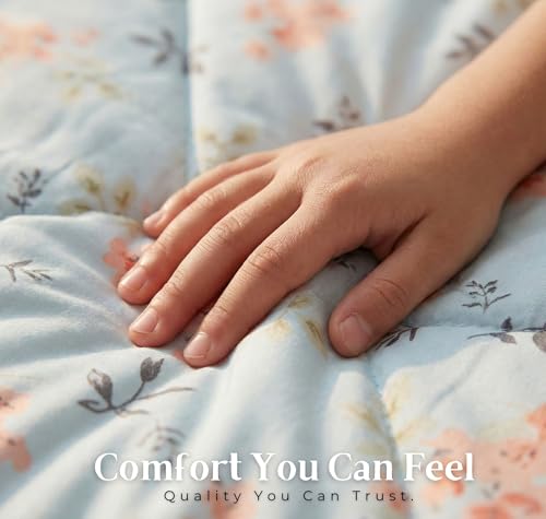 Image of BSB HOME Cloud Cotton Reversible AC Comforter for Double Bed | Super Soft 220 GSM Quilt /Duvet /Dohar | Lightweight All-Season Comforter | 88 x 90 Inches (1 Piece) (Aqua, Pink)
