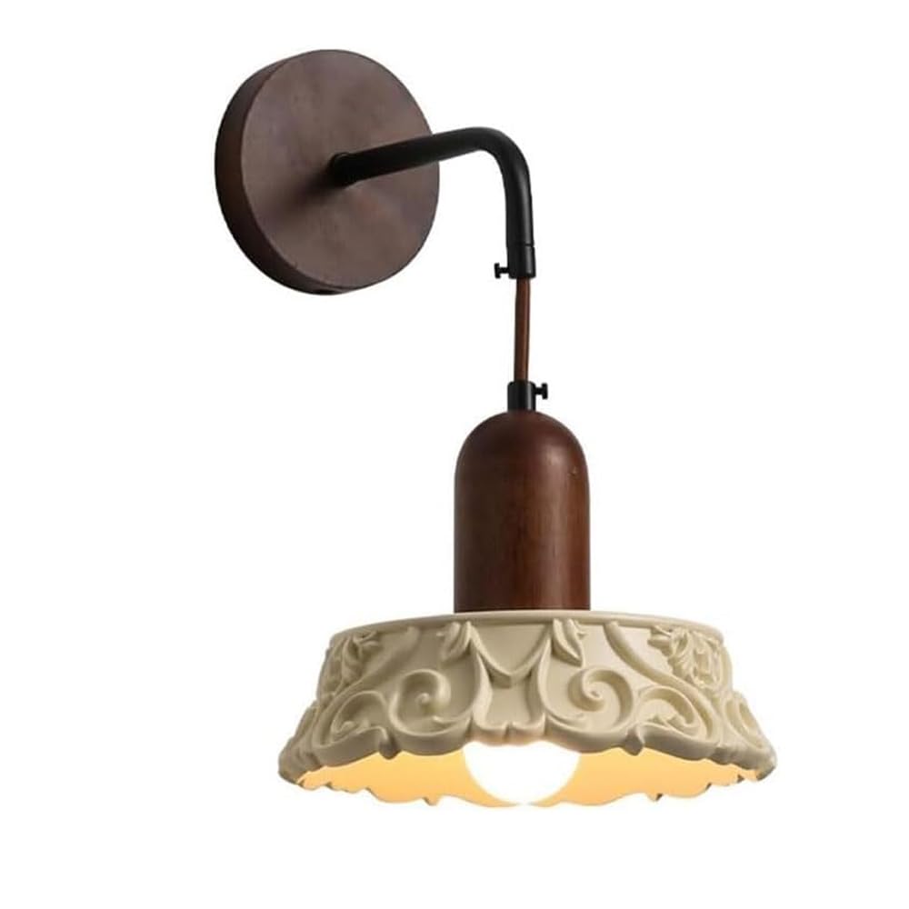SSBHDM Creative Personality Resin Wall Light, Nordic Industrial Style Wall Sconce, E26 Light Source Hardwired Wall Lamp, Living Room Restaurant Bedroom Decoration Lighting Fixtures