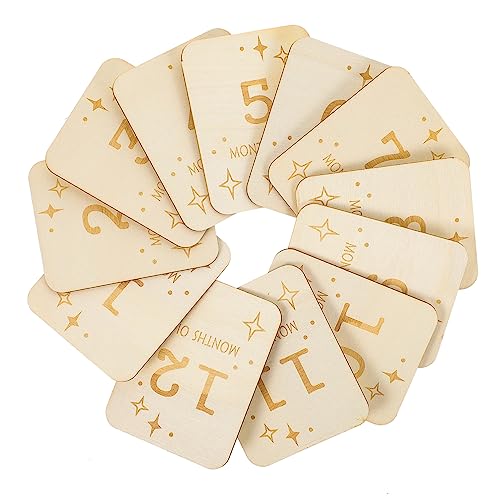12 dischi di legno stampati cartello in per bambini pietra miliare in per neonati accessori di scena