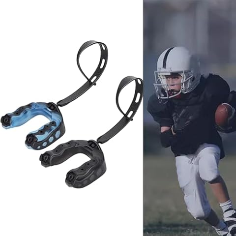 2Pack Football Mouth Guard with Strap, Children Sports Mouth Guard, Professional Mouthguard for Boxing, Football, Rugby, Hockey, Basketball, MMA, Ice Hockey, Lacrosse Cover