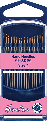 Hemline Premium Gold Eye Sharps Sewing Needles - per pack