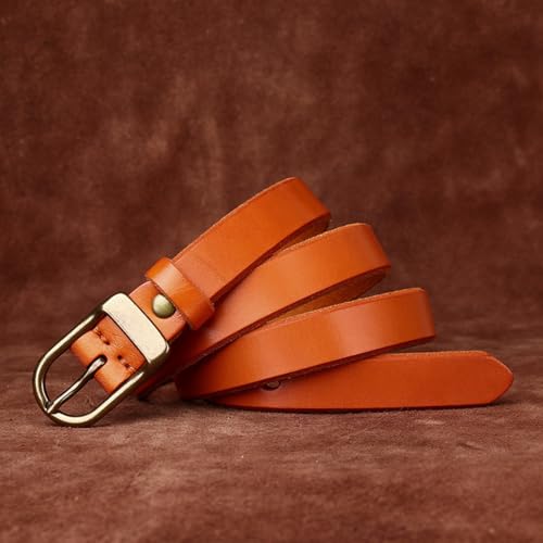 Skinny Women Leather Belt 2.4cm Wide 5mm Thicken Thin Waist Strap for Jeans Pants Dresses with Solid Brass Buckle4
