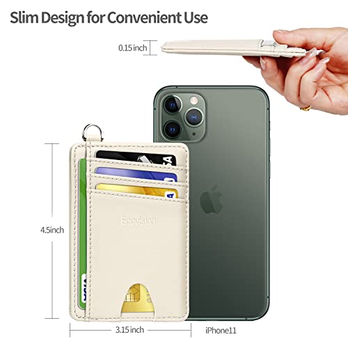 Image of Slim Minimalist Front Pocket Wallet, RFID Blocking Credit Card Holder Wallet with Detachable D-Shackle for Men Women