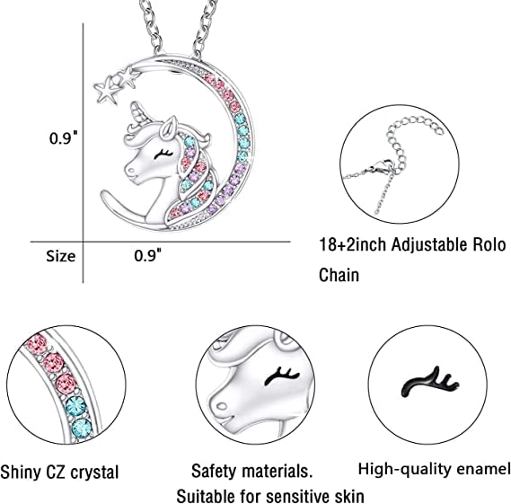 You are Magical Necklace for Girls Crystal Moon Pendant Necklaces Jewelry Gifts for Girls Daughter Granddaughter Niece Birthday4