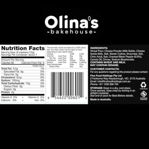Olina's Bakehouse Crackers, Assorted (3-Pack, Black Pepper - Wafer) - image 8