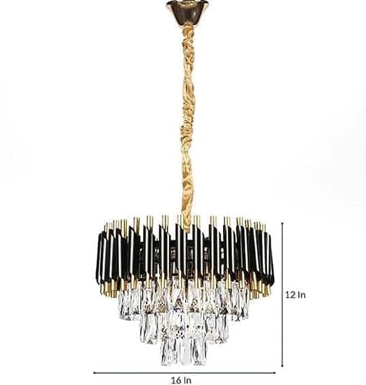 Image of glass Black Mamba Round Chandelier (800 MM)