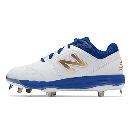 New Balance Women's Fresh Foam Velo V1 Metal Softball Shoe, Royal/White, 5 M US