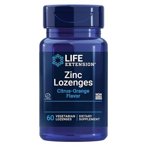 Life Extension,Zinc Lozenges Pastillas De Zinc , Con Sabor A Naranja Cítrica, 60 Pastillas Veganas, Probadas En Laboratorio, Sin Gluten, Vegetarianas, Sin Soja, No Gmo Life Extension,Zinc Lozenges Pastillas De Zinc , Con Sabor A Naranja Cítrica, 60 Pastillas Veganas, Probadas En Laboratorio, Sin Gluten, Vegetarianas, Sin Soja, No Gmo
