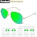 Joopin Polarized Green Aviation Sunglasses for Men, Military Style Sun Glasses UV Protection, Mirror Metal Shades Sunnies